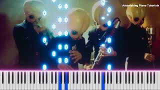 STAR WARS CANTINA BAND PIANO TUTORIAL EASY [upl. by Amyaj]