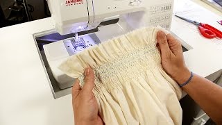 How to do Smocking on Fabric Using the Janome DC1050 [upl. by Aneleairam944]