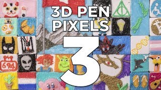 3D Pen Art  Pegboard Pixels 3 [upl. by Anairotciv]