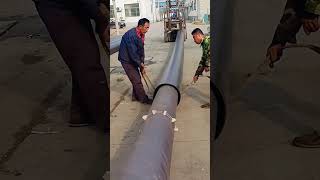 PE steel sleeve insulation pipe installation process [upl. by Gothar257]