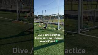 Dive  catch practice From the outside seems easy very goalkeeper knows the reality of this skill [upl. by Aliuqaj352]