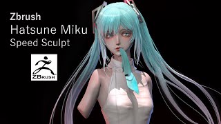 【Zbrush】Hatsune Miku Speed Sculpt timelapse [upl. by Llenram833]