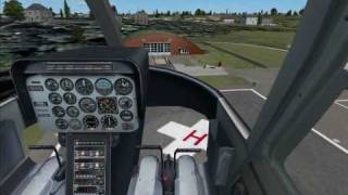 Bell 206 landing on Demo Airfield of German Airfields 2  Nordlichter [upl. by Maril]