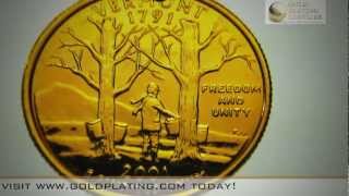 24K Gold Plating Solution  Pure Gold Plating a Quarter in RealTime [upl. by Osmund]