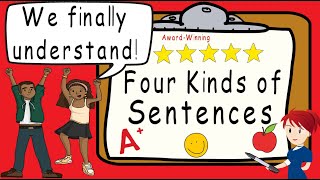 Four Kinds of Sentences  Award Winning Teaching Video  Four Types of Sentences  Complete Sentence [upl. by Nnaycart]