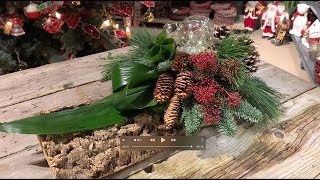 Schitterend kerststuk op boomschors [upl. by Nuriel601]