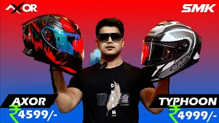 New SMK Typhoon vs Axor Apex Helmet😍 Kaunsa Value for Money Hai Best Helmet Under 5000😃 [upl. by Schumer]