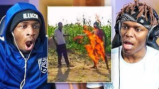 REACTING TO INTERNET STUFFS WITH KSI AFRICAN EDITION [upl. by Allx]