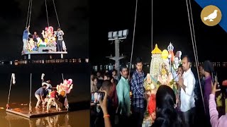 Ganesh immersion begins at Peoples Plaza Necklace road [upl. by Savannah]