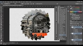 How to Use Spiral Collage From Single Image Photoshop Actions [upl. by Selmner]