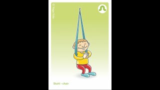 Stuhl  chair I Aerial Yoga Kids Cards I DE [upl. by Janaye582]