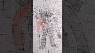 I draw titan speaker man and titan camera man skibiditoilet drawart [upl. by Ahsatak]