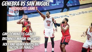 GENEBRA DOMINATES GAME 1 122 GINS VS 105 SMB GAME 1 2024 GOVERNORS CUP HIGHLIGHTS [upl. by Ainitsirc]