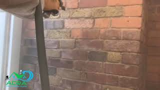 Sandblasting brick wall  Brick Cleaning [upl. by Woodman372]