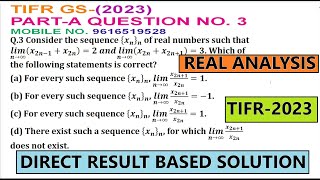 TIFR MATHEMATICS 2023 PART A QUESTION NUMBER 3 SOLUTIONTIFR GS2023 PART A REAL ANALYSIS SOLUTION [upl. by Houser716]