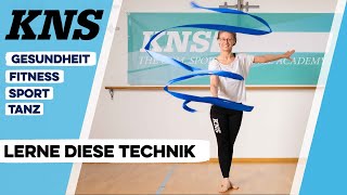 Gymnastik mit Handgerät Lerne diese Techniken mit dem BAND  TEIL 3  KNS München [upl. by Pulchi]