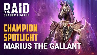 RAID Shadow Legends  Champion Spotlight  Marius the Gallant [upl. by Ecnerolf368]