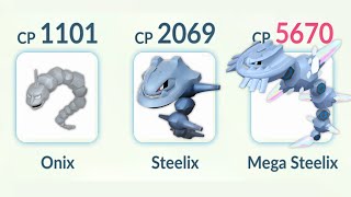 Onix Steelix Mega Steelix Family in Pokemon Go Battle League [upl. by Yroffej]