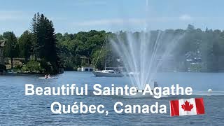 Beautiful SainteAgathedesMonts Quebec Canada  Laurentians  Laurentides  Walking Tour 4K [upl. by Nitsir]