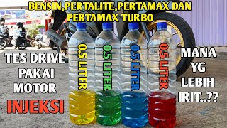 Uji Coba PremiumPertalitePertamax Dan Pertamax Turbo Samaquot Setengah Liter Mana Yang Lebih Irit [upl. by Atnas]