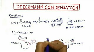 Dieckmann condensation reaction and mechanism hindi [upl. by Siugram]