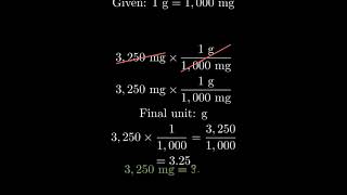 How to Convert 3250 Milligrams to Grams 3250 mg to g [upl. by Ayotak33]