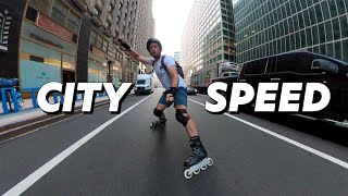 Speeding Through the City  Inline Skating Urban Flow Skate [upl. by Elyr399]