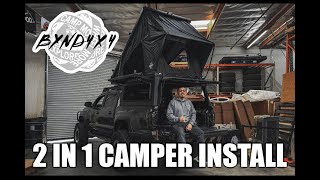 How To Install the New Bynd4x4 2 In 1 Camper Shell onto A Toyota Tacoma  Discount Code Below [upl. by Ahkihs]