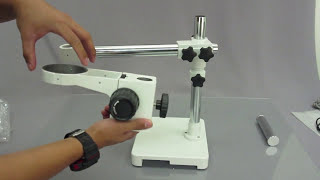 AmScope Single Arm Boom Stand Setup and Tutorial [upl. by Imit]