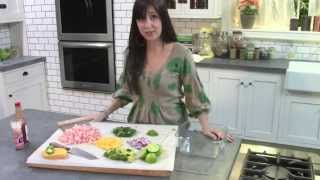 How to Make Shrimp Ceviche with Avocado and Mango AKA Guacaviche  Tasty Bit 39 [upl. by Mateo]