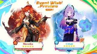 MAVUIKA OFFICIAL ANNOUNCEMENTS AND OTHER EVENTS THIS MONTH  Genshin Impact [upl. by Giffy510]