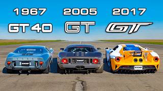 Ford GT Generations DRAG RACE [upl. by Ahsyek6]