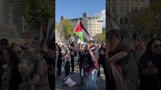 Tens Of Thousands Protest For Gaza In London [upl. by Aknaib749]