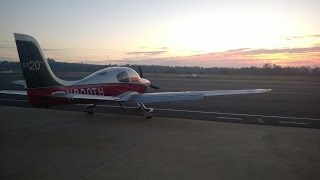 HD Cirrus SR20 take off from Concord NC KJQF with ATC [upl. by Notirb]