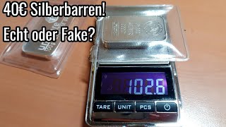 40€ Silberbarren von eBay Hat es sich gelohnt  100g Silberbarren [upl. by Arbrab]