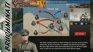 Axis Campaign Battle of El Alamein 8 No Generals World Conqueror 4 [upl. by Ahsocin]