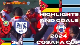 Mozambique vs Botswana 31  Highlights and Goals  3nd Round  Group A  COSAFA Cup 2024 [upl. by Jaddan119]