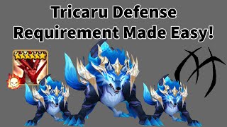 Tricaru Defense Requirement Made Easy  Summoners War [upl. by Albrecht]