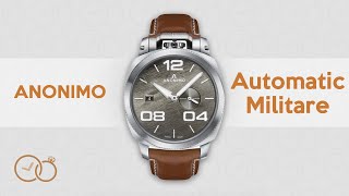 Anonimo Automatic Militare Watch Steel Brown AM102001002A02 [upl. by Alodie]