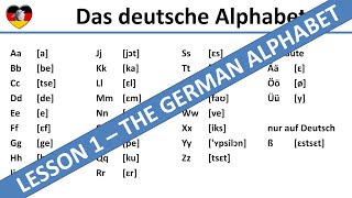 The German Alphabet  Learn German Lesson 1  Complete A1B1 Course  deutsches Alphabet [upl. by Torr]