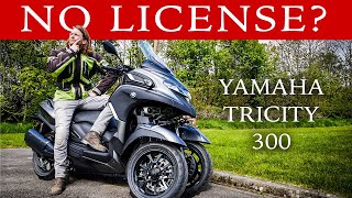 Yamaha Tricity 300 Review  Motorcycling Without A License [upl. by Ahseuqal]