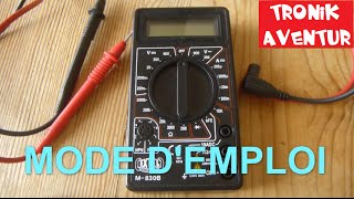 MULTIMETRE  MODE EMPLOI  VOLTMETRE AMPEREMETRE  ELECTRICITE POUR LES NULS TUTORIEL [upl. by Ybur]