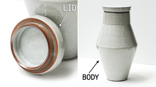 Making a Pottery Wheel Thrown Jar — Lid amp Body Part 1 [upl. by Arramat]