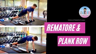 TUTORIAL REMATORE CON MANUBRI SU PANCA INCLINATA E PLANK ROW FITNESS 2021 ITA [upl. by Siroled]