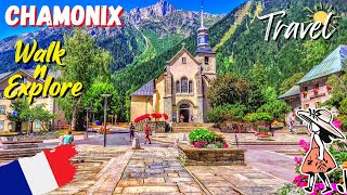 Chamonix 🇫🇷 🌞 Most Beautiful Places in France 🌷 Breathtaking Mont Blanc Massif 🌻 Walking Tour [upl. by Annahavas323]