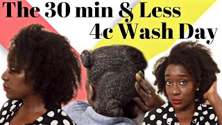 30 Minute Wash Day Routine on 4c Natural Hair [upl. by Weylin]