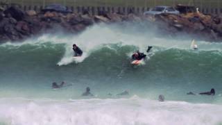 Surfing Lyall Bay Canon 7D test footage [upl. by Ycal716]