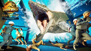 MOSASAURUS BREAKS VIEWING DOME  Jurassic World Evolution 2 Prehistoric Marine Species DLC Update [upl. by Islek381]