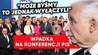 Wpadka na konferencji PiS Błyskawiczna reakcja Kaczyńskiego [upl. by Idnac]