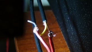 My homemade RCA cable to speaker wire adapter [upl. by Oiruam]